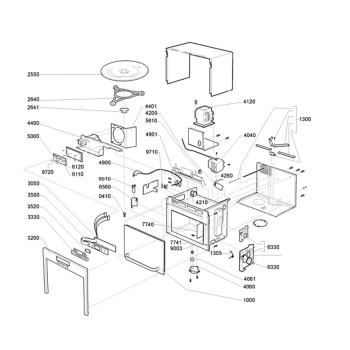 Systeme Fixation Profil pour Micro Ondes WHIRLPOOL