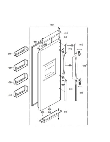 Joint de Porte Congelateur pour Refrigerateur LG