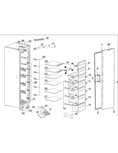 Tiroir Inferieur Freez pour Congelateur WHIRLPOOL