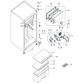 Porte de Portillon Congelateur pour Refrigerateur OCEANIC