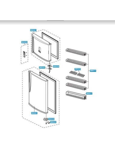 Balconnet Supérieur Congelateur pour Réfrigérateur SAMSUNG