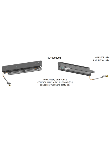 CONSOLE + TUBULURE 28Mb 1/4" (Ch) SANS ELECTRODES - GRIS FONCE POUR BARBECUE CAMPINGAZ