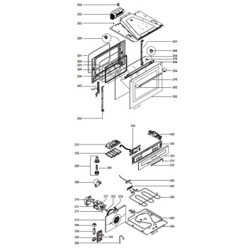 Résistance Voute 1800W + 800W 230V pour Four De-Dietrich