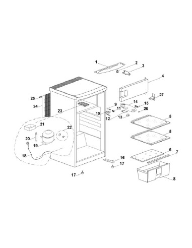 Portillon Evaporateur pour Réfrigérateur Proline