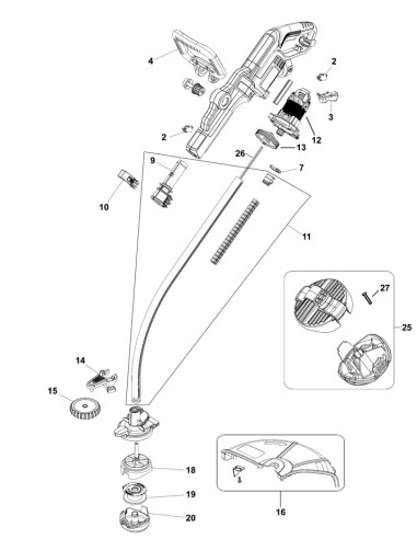 Sortie Ensemble Tube pour Coupe Bordures BLACK & Decker