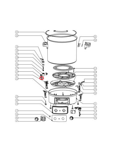 Joint Robinet Vidange pour Stérilisateur KITCHENCHEF