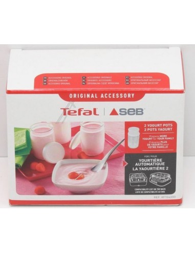 Pot+Couvercle x 2  pour Yaourtière Automatique, Classic, Duetto Seb