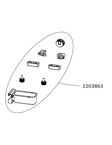 Kit Accessoires: Pieds Volant Tasse à Graisse Crochet Pour Cable Vis pour Plancha CAMPINGAZ