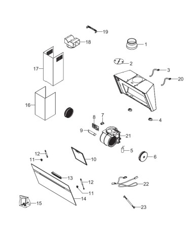 Clavier de Commande pour Hotte SAMSUNG