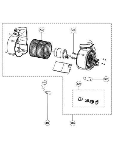 Moteur Complet pour Hotte AIRLUX