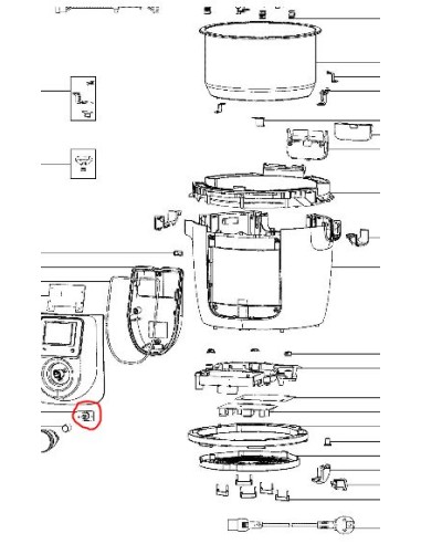 Bouton pour carte électronique pour robot moulinex