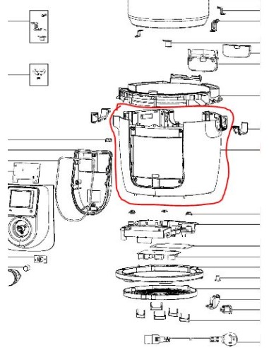 Corps du robot multifonction cookeo moulinex