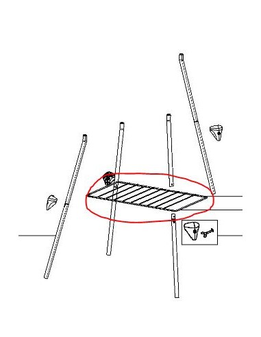 Grille inférieur pour barbecue tefal