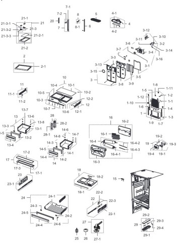 Tiroir pour Réfrigérateur SAMSUNG