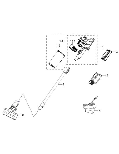 Ensemble Tube pour Aspirateur SAMSUNG
