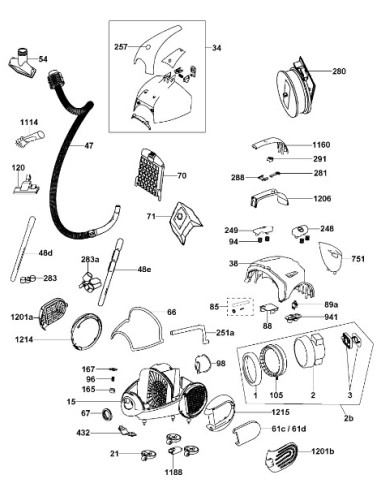 Grille Filtre Droit pour Aspirateur HOOVER