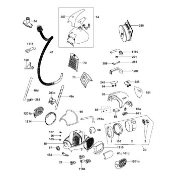 Grille Filtre Droit pour Aspirateur HOOVER
