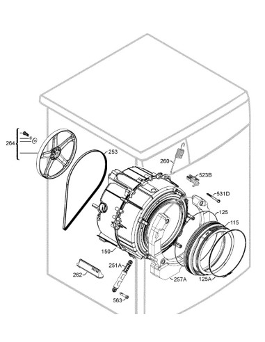 Cuve pour Lave Linge ELECTROLUX