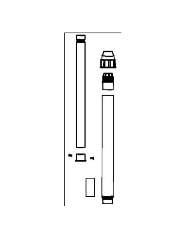 Tube/telescopique/noir+Gris pour Ventilateur TEFAL