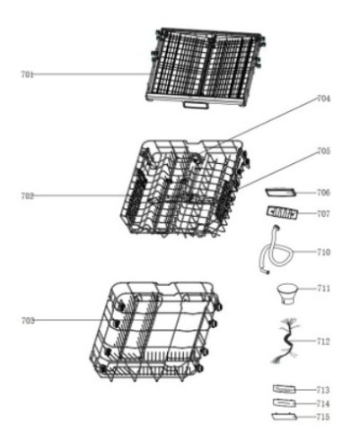 Panier Superieur pour Lave-Vaisselle Thomson