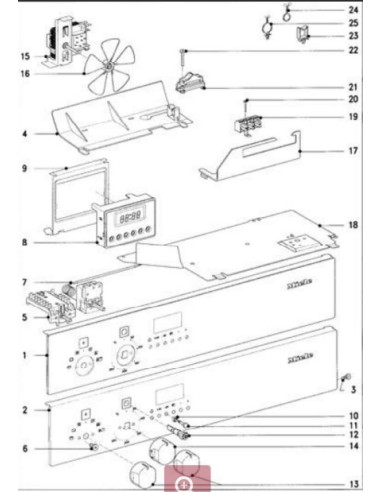 Bouton de Commande Blanc Lumiére pour Four MIELE