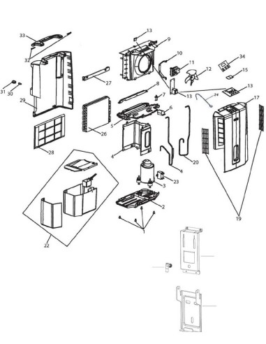 Profil Inferieur pour Deshumidificateur DELONGHI