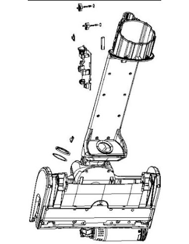 Electro-brosse+Boitier/arriere pour Aspirateur Laveur ROWENTA
