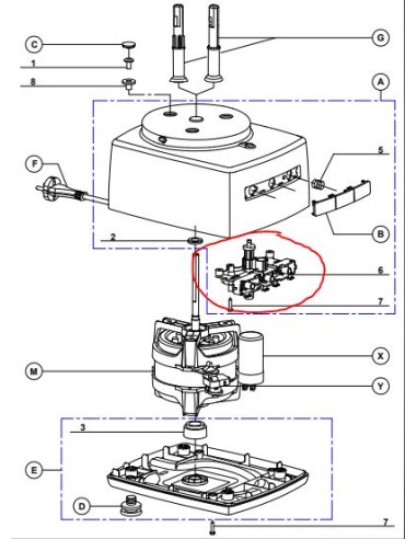 ENSEMBLE MINIRUPTEUR + SECURITE  pour magimix