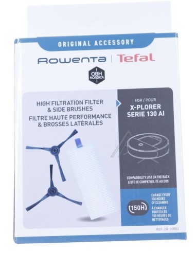 Filtre+Brossette x2 x-plorer pour Aspirateur Robot ROWENTA