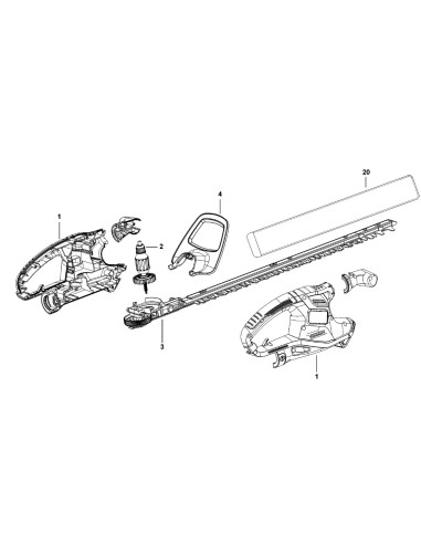 Sortie Entrée Lame pour Taille Haie BLACK DECKER