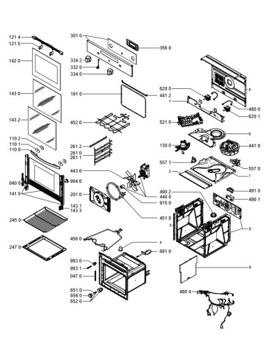 Vitre Intermédiaire Porte pour Four Whirlpool