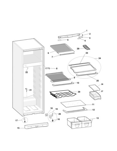 Profil Grille pour Réfrigérateur INDESIT