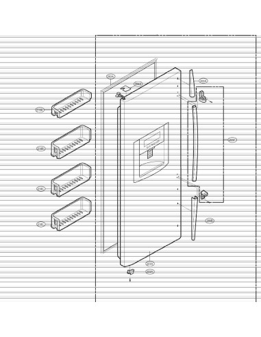 Joint de Porte Congelateur pour Réfrigérateur  LG