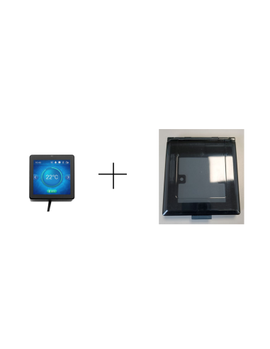 Ecran LCD Noir + Kit Porte Ecran Noir pour Pompe à Chaleur Polytropic