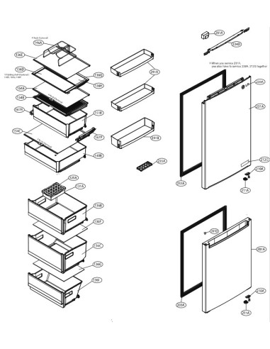Balconnet de porte pour Réfrigérateur LG