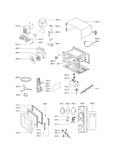 Moteur Ventilateur pour Micro Ondes WHIRLPOOL