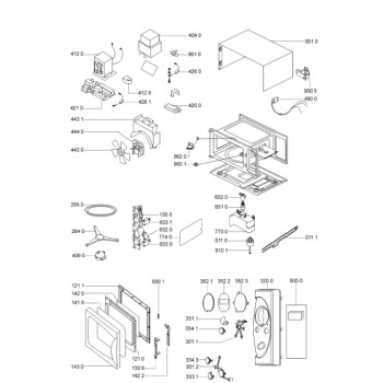 Moteur Ventilateur pour Micro Ondes WHIRLPOOL