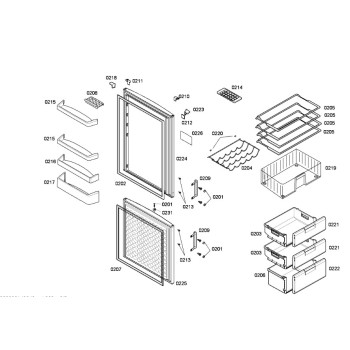 Balconnet Bouteilles pour Réfrigérateur Bosch
