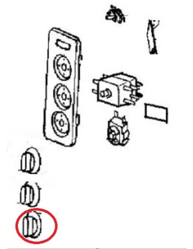 Bouton Gris de Minuterie pour Four Délice Turbo...