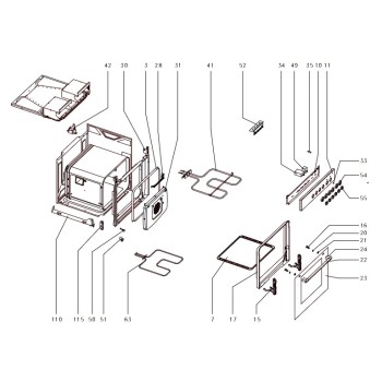 Joint de Porte Four 36cm x47cm pour Cuisiniere EDESA