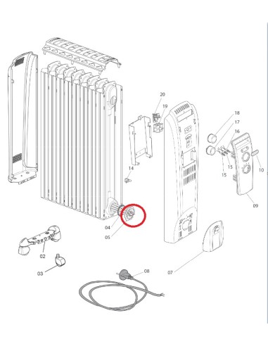 Résistance pour Radiateur DELONGHI