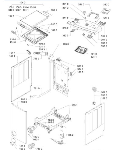 Bandeau de Commande pour Machine à Laver WHIRLPOOL