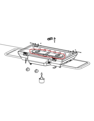 BRULEUR 28 Mb (2 VENTURIS) pour plancha Campingaz