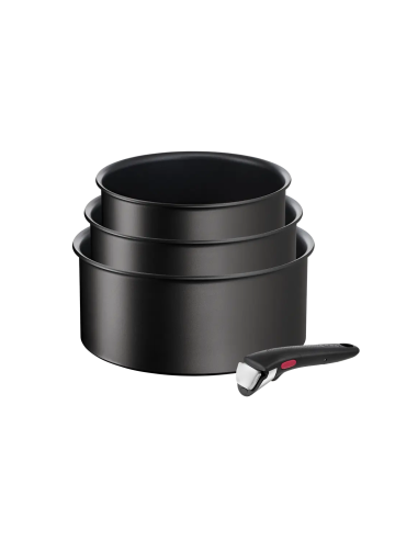 Tefal LOT 3 CASSEROLES 16/18/20 CM + 1 POGNEE AMOVIBLE INGENIO ECO RESIST