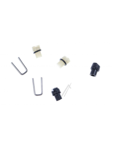 Kit 2 Buses Noires et Blanches + 2 Joints + 2 U de Fixation pour Nettoyeur Haute Pression Nilfisk