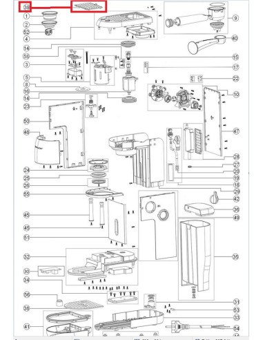Couvercle Compartiment Range Filtre pour Cafetiére Expresso RIVIERA & BAR