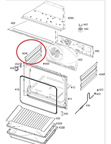 Grill Côté Gauche pour Cuisinière AEG