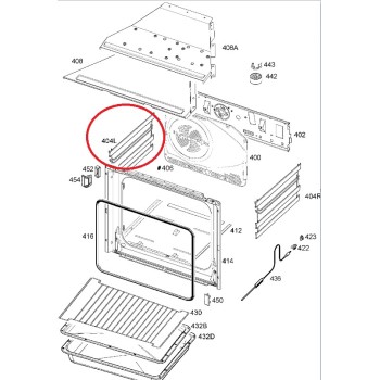 Grill Côté Gauche pour Cuisinière AEG