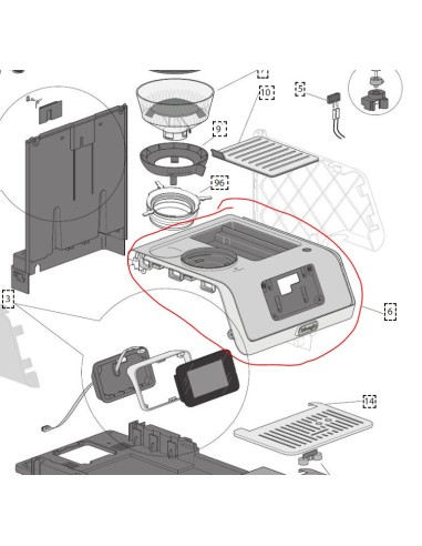 ENSEMBLE COUVERCLE pour cafetière delonghi
