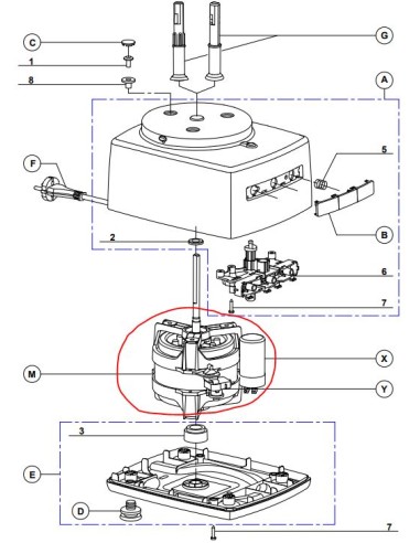 moteur pour robot culinaire magimix
